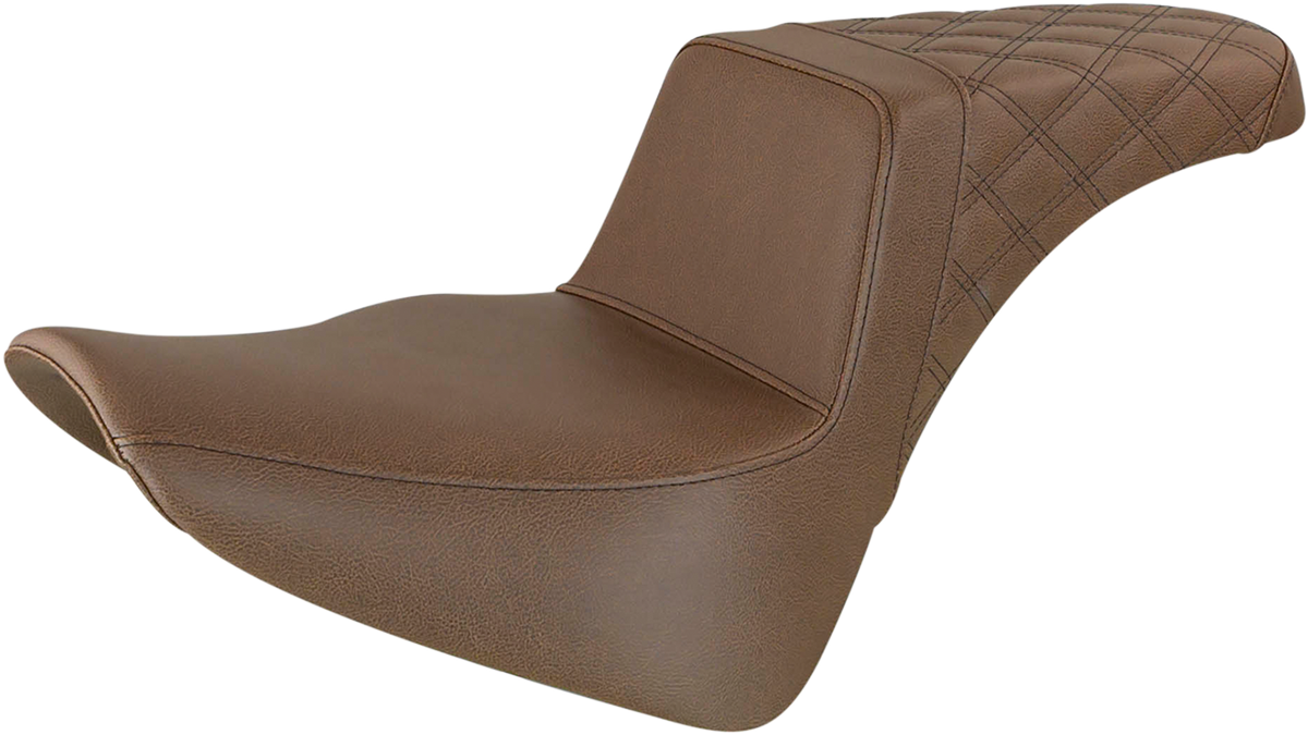 SADDLEMEN 2018-2024 HARLEY FLDE, FLHC/S & FLSL Brown Step-Up™ Rear LS Seat