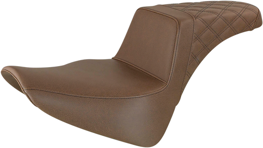 SADDLEMEN 2018-2024 HARLEY FLDE, FLHC/S & FLSL Brown Step-Up™ Rear LS Seat