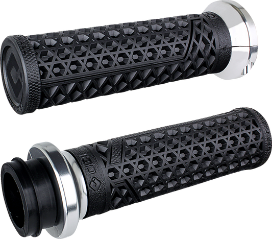ODI Vans Lock On Grips For Indian 2018-2025 - Black/Silver