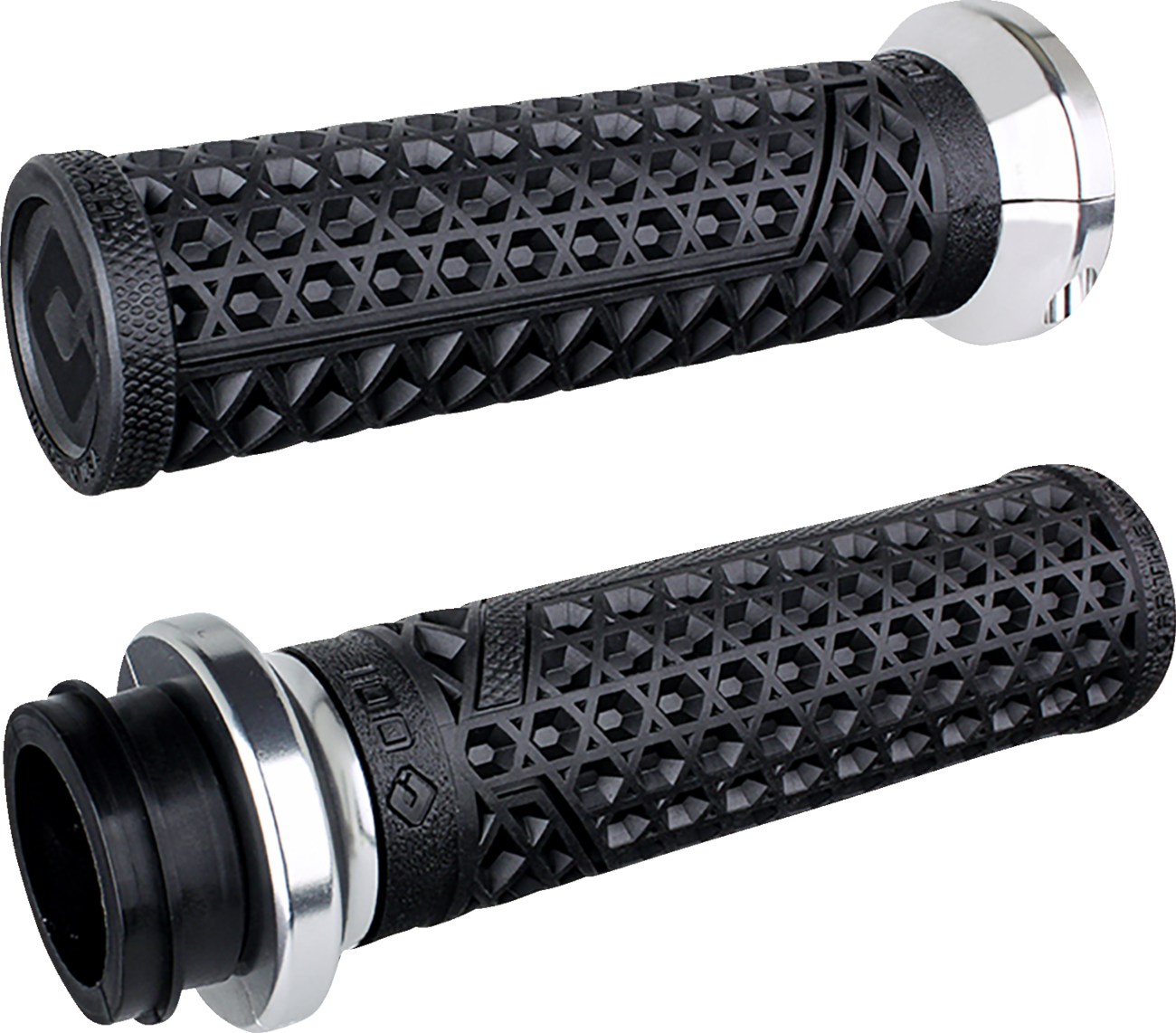 ODI Vans Lock On Grips For Indian 2018-2025 - Black/Silver