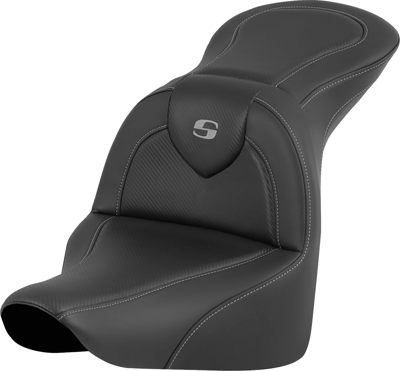 SADDLEMEN RoadSofa* Seat - Carbon Fiber - without Driver Backrest - Harley FLFB/FXBR '18-'24