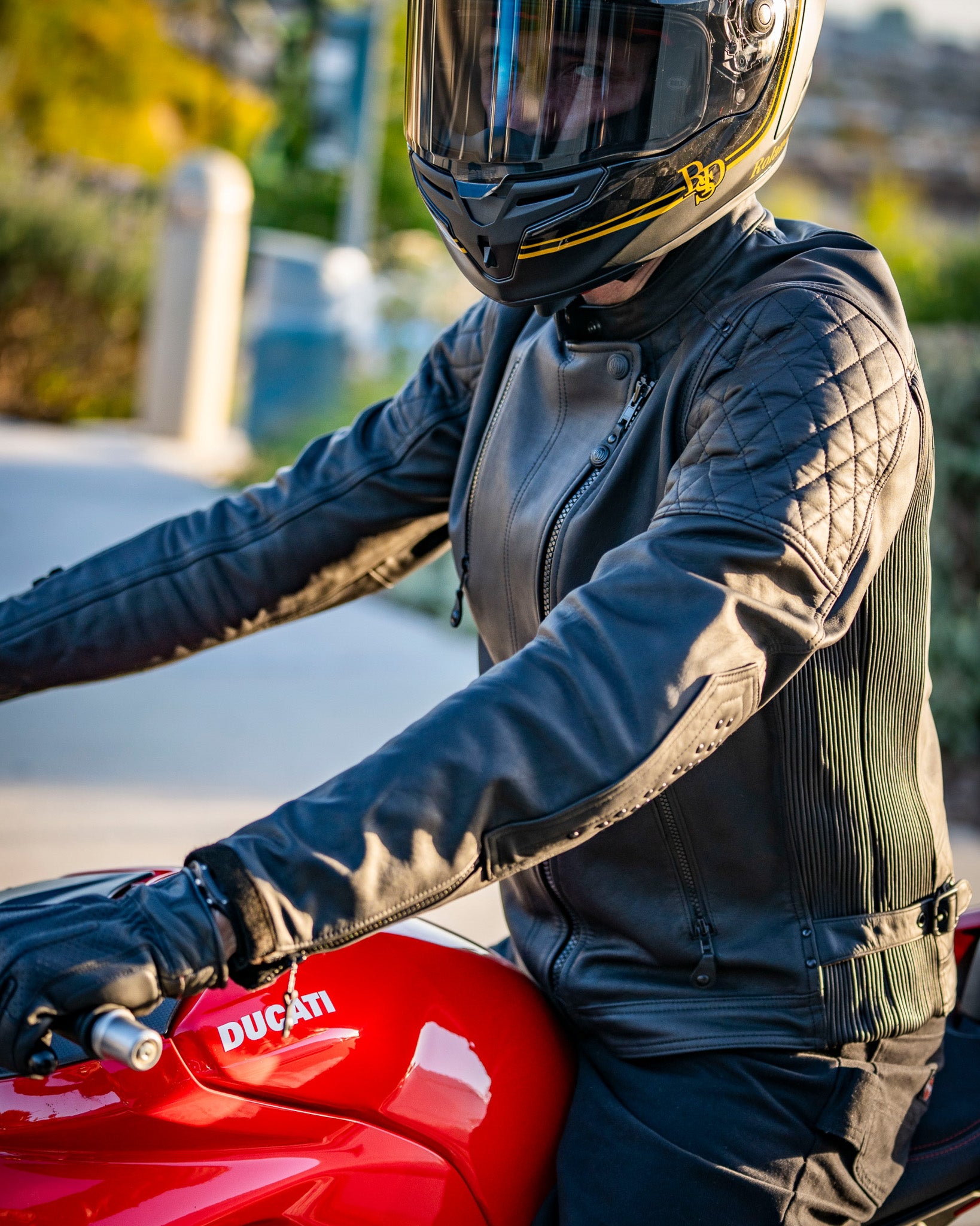clash waterproof jacket on biker