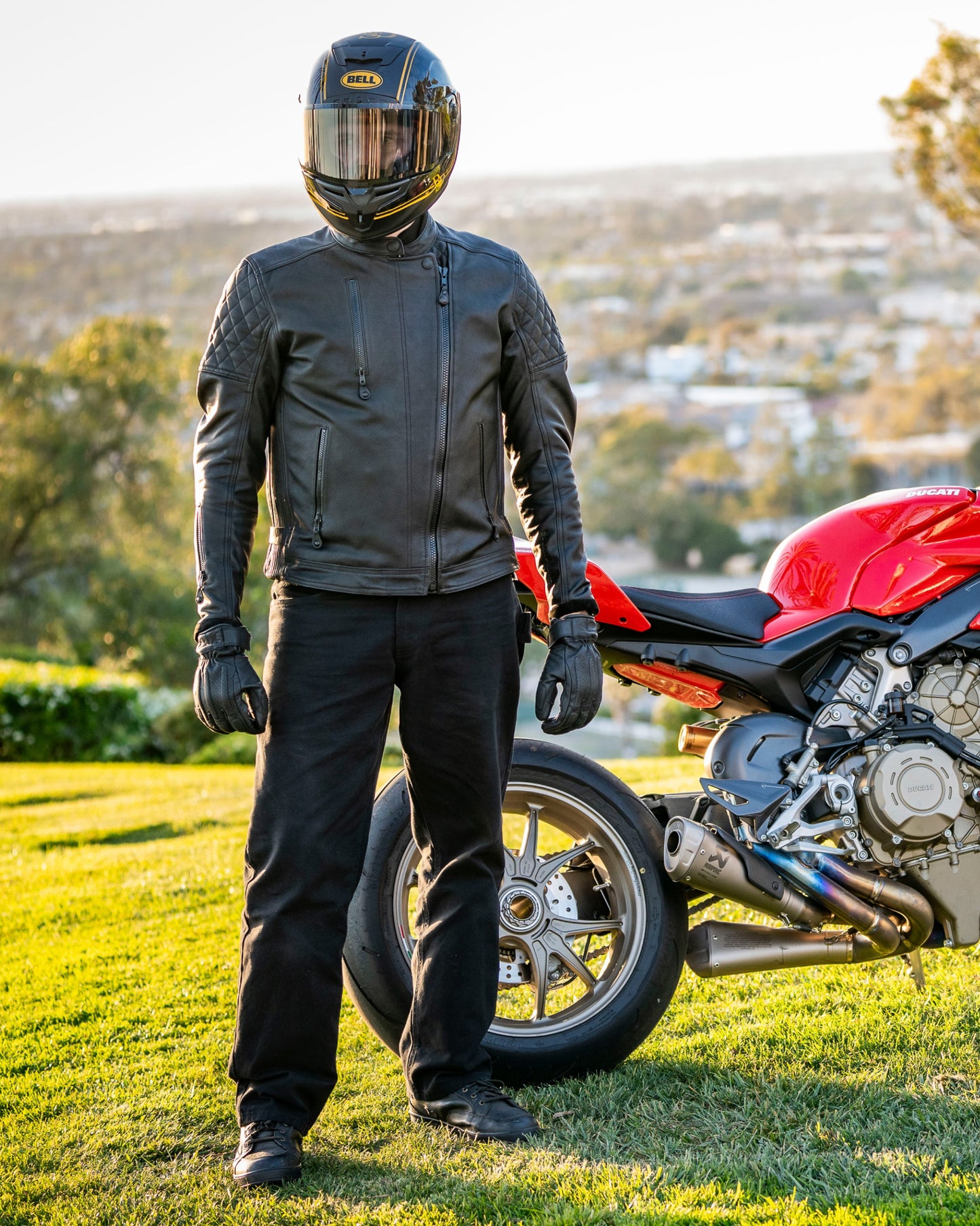 clash waterproof jacket on biker
