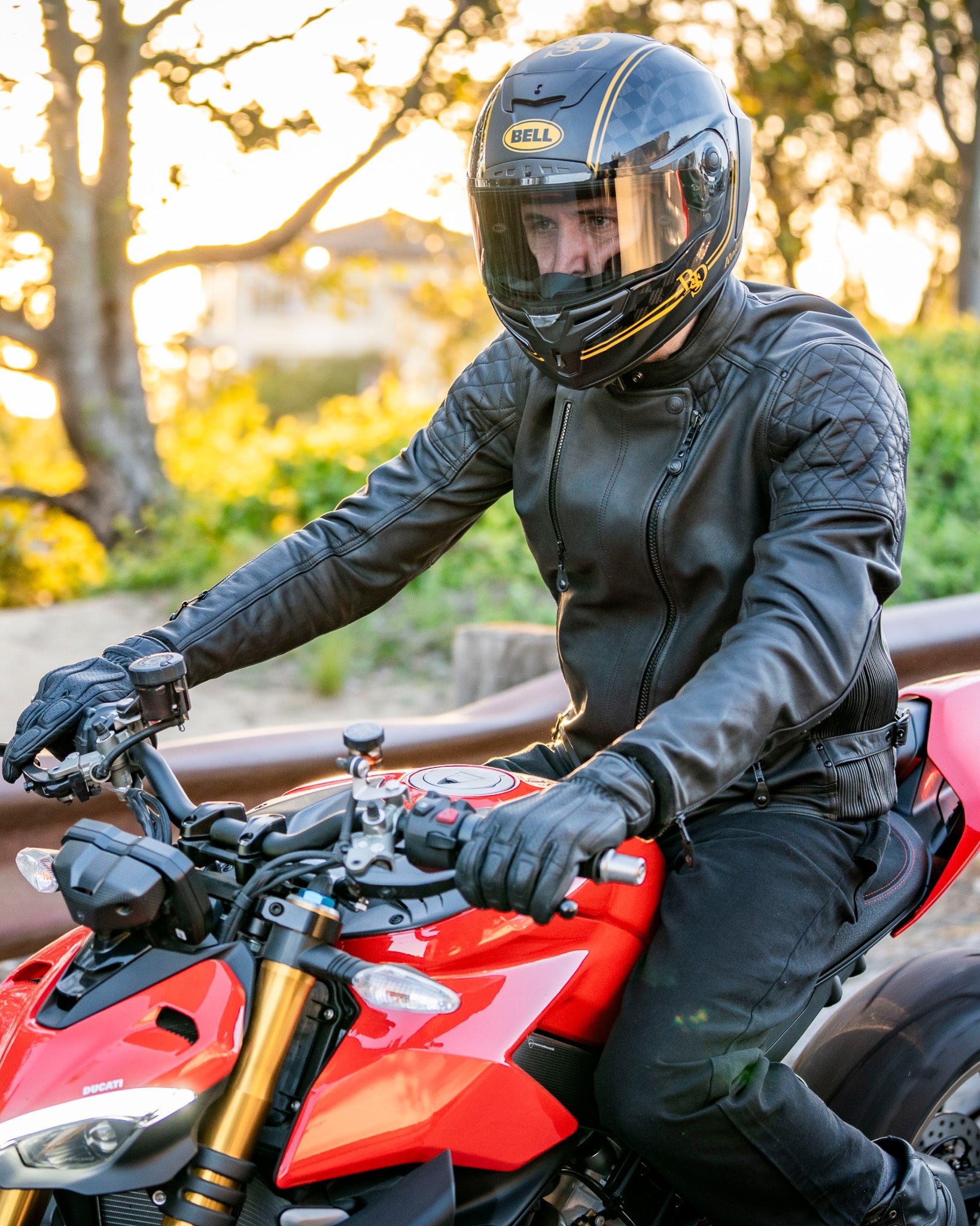 clash waterproof jacket on biker