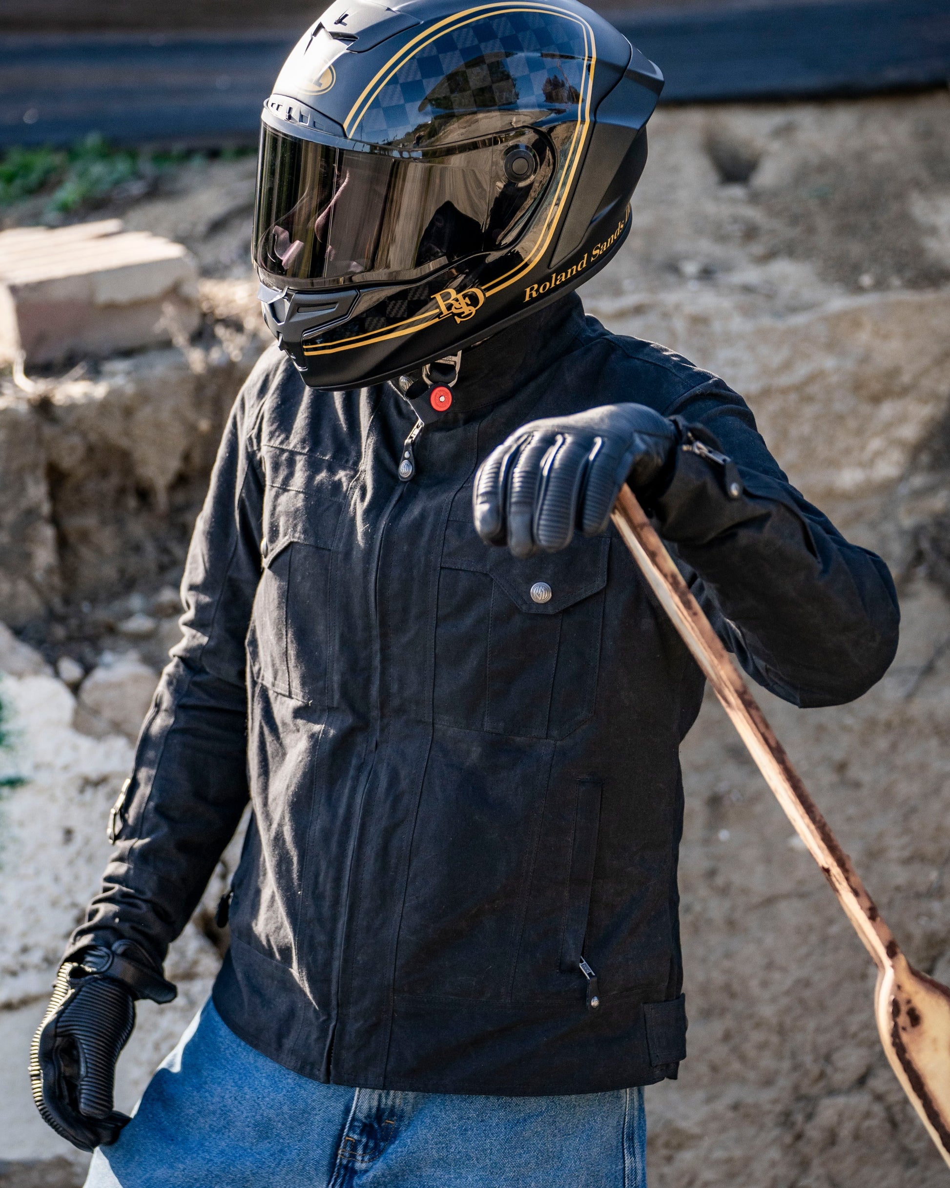 Tracker jacket on Biker